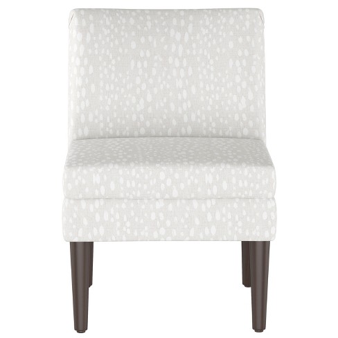 Winnetka Modern Slipper Chair Ivory Leopard Print Project 62