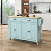 Bella Depot 54.33'' Kitchen Island Cart with Solid Wood Top and Locking Wheels - 2 of 4