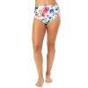 Women's Watercolor Paisley Fold Over High Waist Shirred Bikini Swim Bottoms - 3 of 4