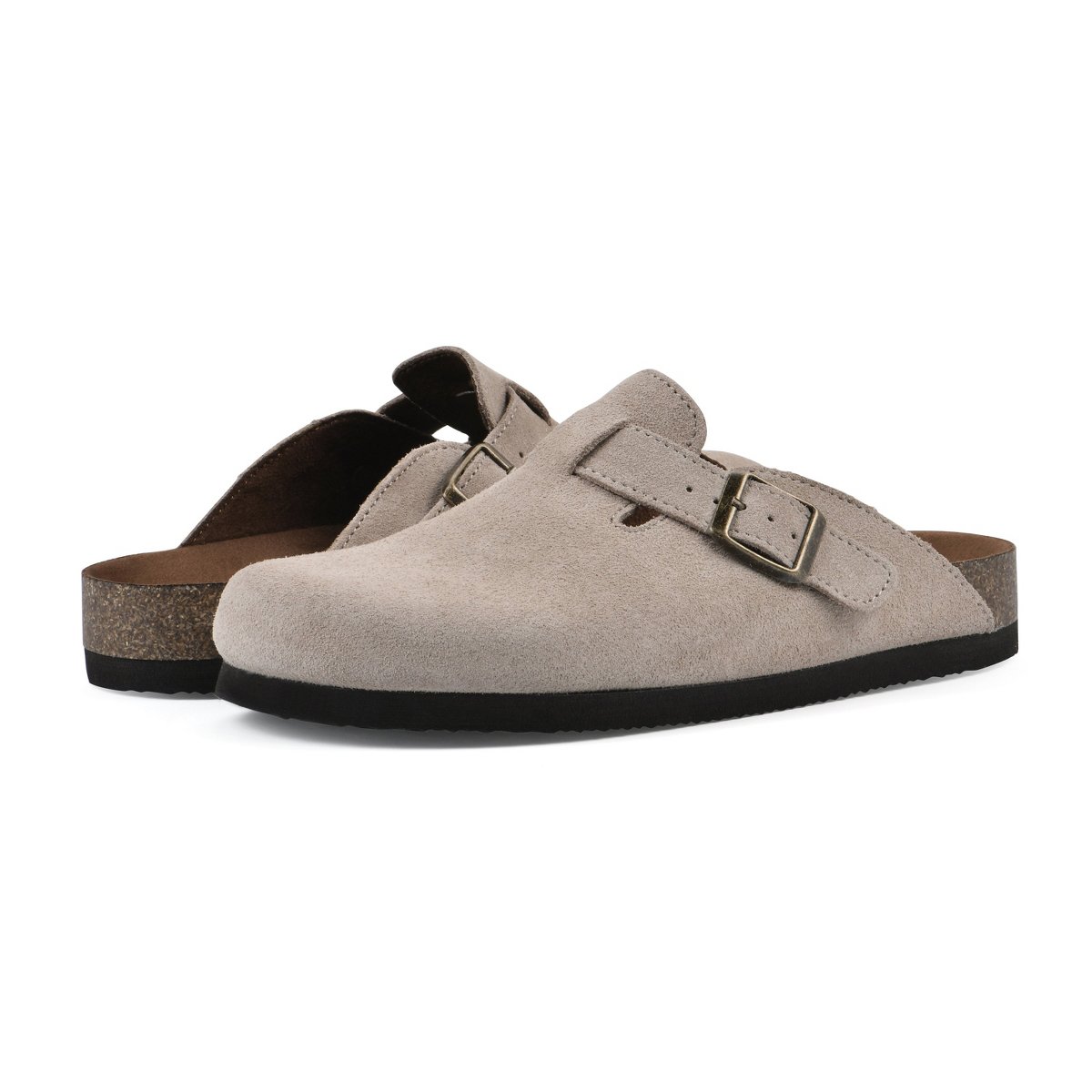 Женские сабо White Mountain Women's Bari Footbeds Clog, Taupe Suede, 10 — фото 7