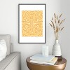 Little Dean Yellow mustard boho stripe Metal Framed Art Print - Deny Desings - 2 of 3