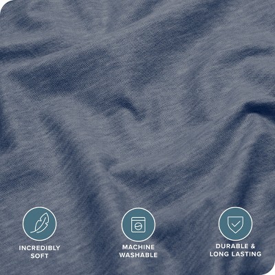 Heather Indigo Twin/Twin XL Cotton Flannel Duvet Cover Set