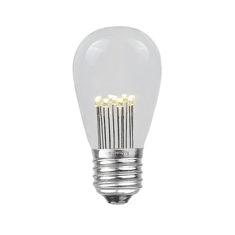 Novelty Lights S14 Hanging LED String Light Replacement Bulbs E26 Medium Base 1 Watt 25 Pack, 1 of 7