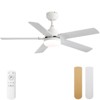 HOMLUX 42" Noiseless Ceiling Fan W/Dimmable Light Remote Control and Reversible Motor - 2 of 4