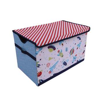 Bacati - Space Multicolor Boys Cotton Storage Toy Chest