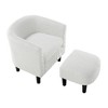 CAVINAS Modern Accent Chair with Ottoman, Upholstered Arm Chair, Corduroy Single Sofa Chair with Foot Rest, Comfy Armchair for Living Room Bedroom - 3 of 4