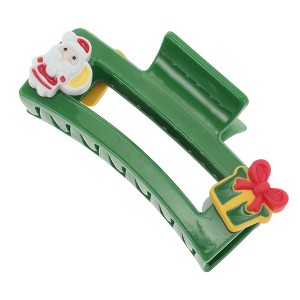 Unique Bargains Christmas Hair Clips Square Old Man Gift Box for Christmas 3.35"x1.77"x1.57" Green 1 Pc - 1 of 4