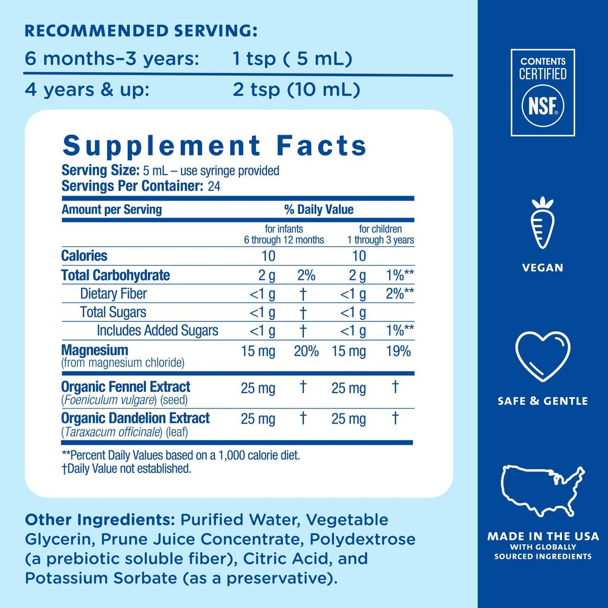 Mommy's Bliss Baby Constipation Ease + Prebiotics - 4 fl oz (24 servings) - thumbnail 6