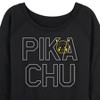 Women's - Pokémon - Pika Blocks Lightweight French Terry Wide Neck Long Sleeve Shirt - 2 of 4