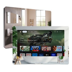 SYLVOX 32" Smart Mirror TV for Bathroom, 1080P Newest Google TV Support Google Assistant, IP65 Waterproof TV for Bathroom Shower & SPA (Wall Mount) - 1 of 4