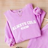 Simply Sage Market Women's Lightweight Garment Dyed Graphic Sweatshirt Always Cold Me 24_7 - 3 of 4
