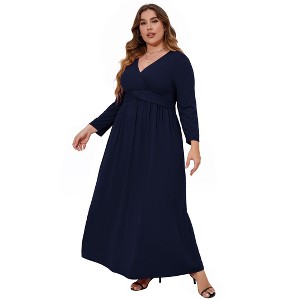 Plus Size Maxi Dresses for Curvy Women Casual Long Beach Dress - 1 of 1