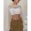 Clearlove Sweaters for Women Bell Long Sleeve Crewneck Pullover Crop top Knit Sweater Top - 3 of 4