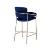 Meridian Furniture,Yara Navy Velvet Counter Stool - 2 of 4