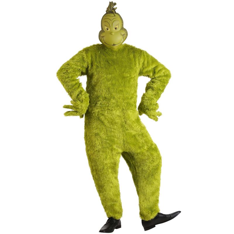 HalloweenCostumes.com Dr. Seuss The Grinch Santa Deluxe Costume with Mask, 3 of 8