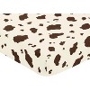 Sweet Jojo Designs Boy Girl Gender Neutral Unisex Baby Fitted Crib Sheet Wild West Brown Off White - 3 of 4