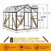 SEVOBAL Greenhouse Quick Setup for Outdoors with Roof Vent Walk in Green Houses Opendoor for Outside Outdoor Garden Backyard, Black, 132"*64"*12" - 3 of 4