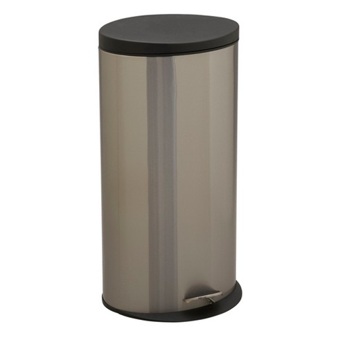 Savannah Step Trash Can, 30 Liter / 8 Gallon, Removable Plastic Liner, Soft Closure, Silver - image 1 of 4