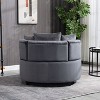 CAVINAS 40.6" Wide Modern Barrel Accent Chair for Living Room, Upholstered Leisure Sofa Chair - 3 of 4