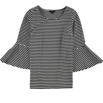Alfani Womens Striped Pullover Blouse