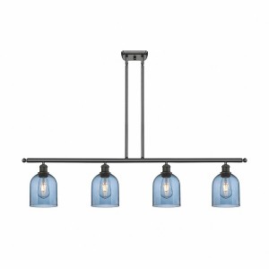 Bella - 4 Light Stem Hung Island In Industrial Style-10 Inches Tall and 48 Inches Wide - 1 of 1