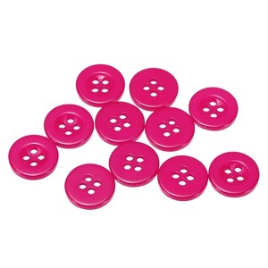 Unique Bargains Resin Snap Fastener Round Flat 4-Hole Sewing Buttons 10 Pcs - 1 of 4