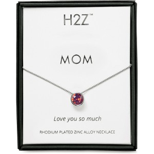 Pavilion Gift Company - Mom Cyclamen Opal - 16" - 17.5" Rhodium Necklace - Necklaces - 1 of 4