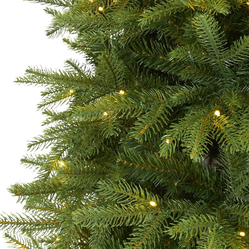 Nearly Natural Pre-Lit LED Vancouver Fir Artificial Christmas Tree Clear Lights, 3 of 9
