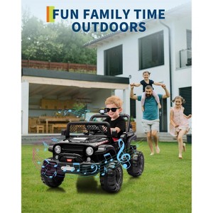 12V Electric Ride on Car for Kids, Battery Powered Truck w/Parent Remote Control, Off-Road Truck with Dual Motors, Wheel Suspension, LED Lights - 1 of 4