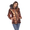 Metallic Puffer Coat with Hoodie - White Mark - 2 of 4