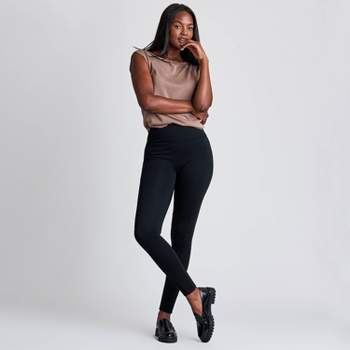 Hanes Women's EcoSmart High Waist Leggings, Black, Small 