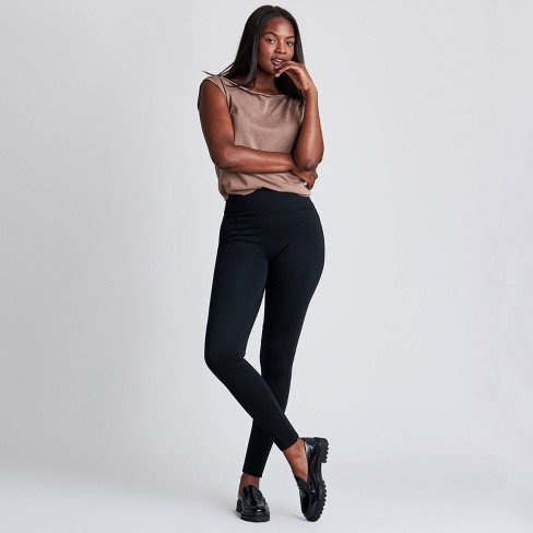 Women's Plus High Waist Ponte Leggings - A New Day™ Black 1x : Target