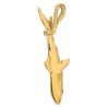 Black Bow Jewelry 14k Yellow Gold 3D Hollow Hanging Shark Pendant - 4 of 4