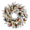 National Tree Company 24' Feel Real Snowberry Pine Artificial Wreath with Red Berries - 2 of 4