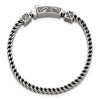 Black Bow Jewelry 8.5mm Stainless Steel Antiqued 2-Strand Franco Chain Bracelet, 8.5 In - 3 of 4