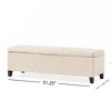 Kumasinova Upholstered Storage Ottoman, Contemporary Ottoman with Storage, 51.25" Ottoman Bench, Entryway Bench, Foot Stool with Pressure Hinges - 2 of 4