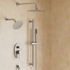 YAWWALK 3-Spray Wall Mounted 10 and 6 in. Dual Round Shower Head and Ajustable Handheld Shower Head - 3 of 4