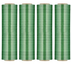 PSBM 4 Rolls, Tinted Green, 18 in. x 1500 Ft. 80 Gauge, Cast Hand Pallet Stretch Wrap - 1 of 4
