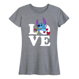 Women's - Lilo and Stitch - Love Cupid Stitch Short Sleeve Graphic T-Shirt - 1 of 4