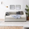NicBex Full Size Daybed Linen Upholstered Tufted Sofa Bed with Trundle for Bedroom,Living Room,Apartment,Beige - 4 of 4