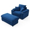 NicBex Couches for Living Room Oversized Single Sofa Couch Deep Seat Accent Chair Upholstered Armchair with Removable Footrest for Bedroom - 2 of 4