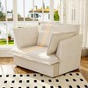 FUFU&GAGA 47.2”W Comfy Lounge Accent Chair Upholstered White Single Sofa Chair Sette - 3 of 4