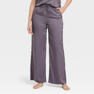 Women's Luxury Collection Shadow Striped Satin Pajama Pants - Auden™