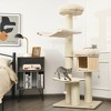 Tangkula 68.5" Cat Tree Condo 4-Layer Wooden Kitten Activity Tower w/ Sisal Posts - 3 of 4