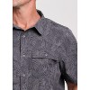 Avalanche Men's Palm Print Button Up Collared Shirt for Casual Wear, Hiking, Vacation Top - 3 of 4