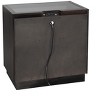 Vynxaria Modern 1pc Bedroom Nightstand - Charcoal Finish, 2 Drawers,Ash Veneer Bed-Side Table - 3 of 4