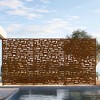 Lirago Metal Outdoor Privacy Screen Freestanding Patio Decorative Screens 72"x47" Brown - 3 of 4