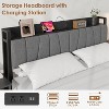 homfan Bed Frame with Upholstered Headboard and Storage, Drawers Platform Bed, Metal Slats Support, No Box Spring Needed - 4 of 4
