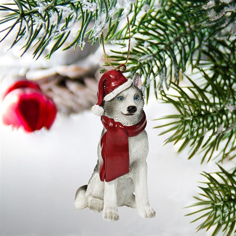 Design Toscano Siberian Husky Holiday Dog Ornament Sculpture : Target