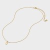 14K Gold Plated Round Initial Pendant Necklace - A New Day™ - 3 of 4